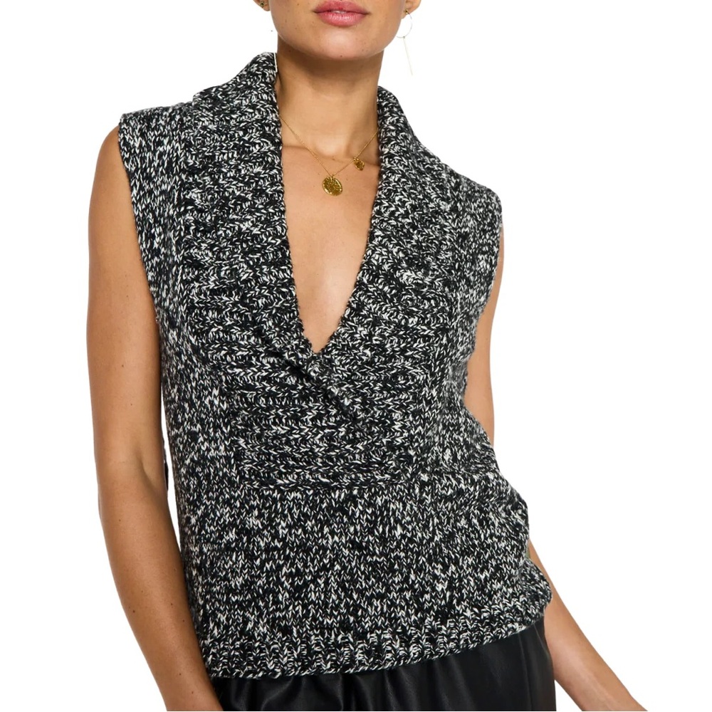 Brochu Walker “Tore” marled v neck sweater vest top